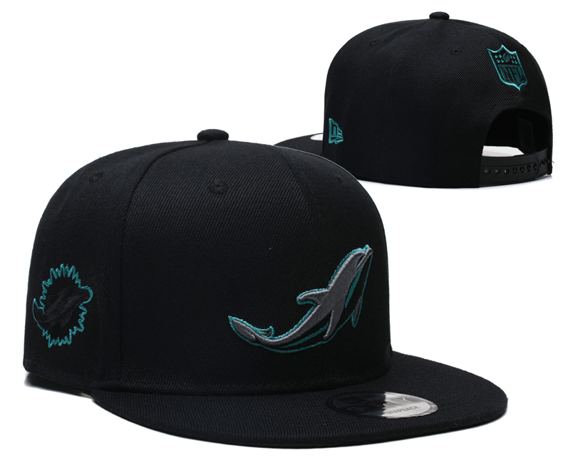 NFL 2025 Miami Dolphins black hat 001YS->nfl hats->Sports Caps